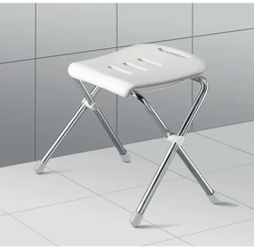 Spirella Scaun de duș pliabil SITZ, alb, 47 cm