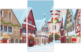 Tablou - Stradă de iarnă (90x60 cm)