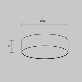 Plafoniera LED design tehnic Zoom D-22cm 3000K alba