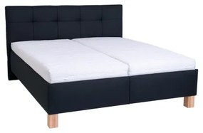 Pat tapițat MARIA, cu spațiu de depozitare, fără saltea, 180 x 200 cm, antracit