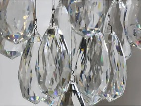 Plafonieră cu cristale LED MAJURO LED/30W/230V diam. 45 cm crom lucios + telecomandă