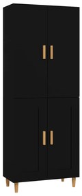 Dulap inalt, negru, 70x34x180 cm, lemn prelucrat 1, Negru