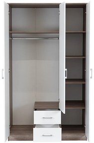 Dulap Miami 120x205 cm alb-stejar York