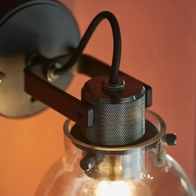 Endon 107011 - Aplica de perete cu spot URBAN 1xE27/10W/230V negru/fumuriu