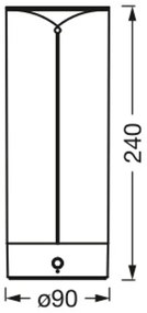 Ledvance - Lampă de birou LED dimabilă DECOR FILAMENT LED/1,2W/5V