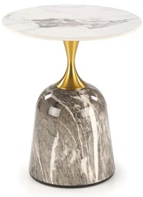 Masa de cafea Rosa marmura alba/marmura gri/auriu ø50/h59 cm