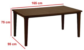 Set de mobilier de grădină Futura 4+1 maro