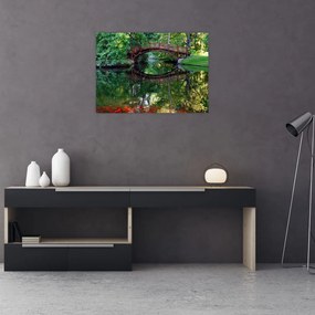 Tablou pe sticlă cu râu (70x50 cm)