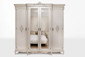 Dulap lemn masiv 4 usi Isabel, 235 × 68 × 237 cm