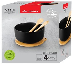 Set pentru salată Florina Adria 3,5 l, negru