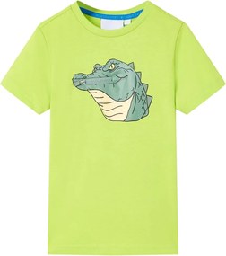 vidaXL Tricou pentru copii, lime, 128