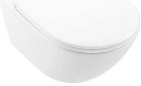 Set vas WC suspendat Villeroy&Boch Universo TwistFlush Rimless alb alpin cu capac softclose
