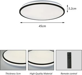 Brilagi - Plafonieră SMART LED/36W/230V Ø 48 cm Wi‑Fi Tuya + telecomandă