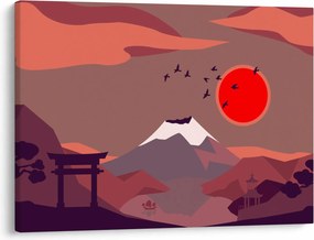 Tablou - Ilustrație a Muntelui Fuji (70x50 cm)