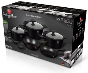 Set oale si tigai cu capace, 10 piese Monaco Collection Berlinger Haus BH 7081, antiaderente, titan, inductie, design elegant
