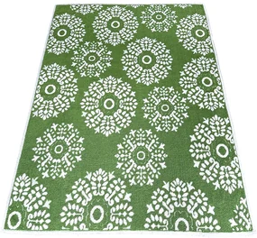 Covor tesut din Bumbac, verde, 80x150 cm, CBB604