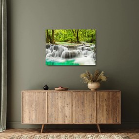 Tablou pe sticlă cu cascade (70x50 cm)