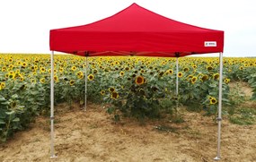 Cort de petrecere 3x4,5m - cu 3 pereți - Roșu