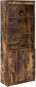 vidaXL Dulap înalt, stejar fumuriu, 70x35x180 cm, lemn prelucrat