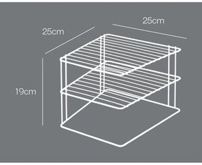 Raft suplimentar argintiu din oțel 25x25 cm Palio – Metaltex