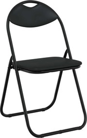 vidaXL Scaun pliant 8 pcs Negru 48 x 43,5 x 81 cm Piele artificială