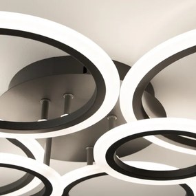 Lustră LED dimabilă aplicată Brilagi ORBITS LED/85W/230V 3000-6500K negru + telecomandă