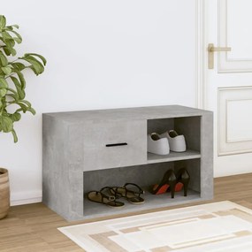 Pantofar, gri beton, 80x35x45 cm, lemn prelucrat 1, Gri beton