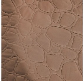 Cuvertura de pat maro deschis cu model STONE Dimensiune: 220 x 240 cm