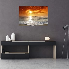 Tablou cu apus de soare din Corsica (90x60 cm)