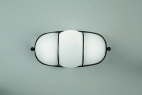 Aplică SIRU CAGE 1xGX53/10W/230V 22 cm negru/alb sticlă venețiană