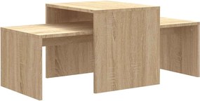 vidaXL Set măsuțe de cafea, stejar sonoma, 100x48x40cm, lemn prelucrat