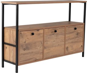 Masă consolă în culoare naturală cu aspect de lemn de pin 29,5x120 cm Solace – Kalune Design