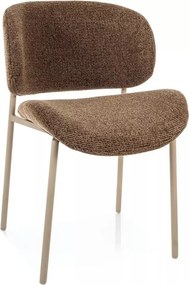 Scaun KISO, cappuccino/cașmir, stofă/metal, 59x46x81 cm