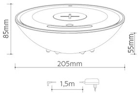 LED RGB Lampă de masă cu încărcare wireless LED/10W/230V