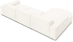 Colțar bej cu tapițerie bouclé (pe partea stângă) Jodie – Micadoni Home