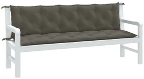 vidaXL Pernă bancă de grădină 2buc melanj gri închis 180x50x7cm textil