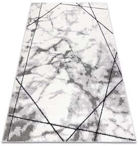 Covor modern COZY Lina, geometric, marmură - structural două niveluri de lână gri