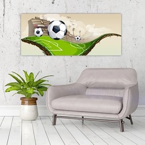 Tablou - Teren de fotbal (120x50 cm)