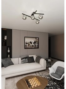 Plafonieră SMART 4xE14/10W/230V negru/gri