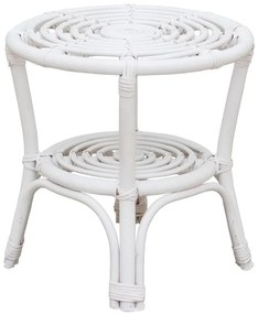 Masuta laterala, din rattan, white Passoa