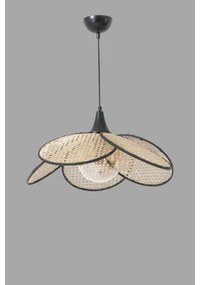 Pendul pe cablu FUME 1xE27/40W/230V Ø 45 cm negru/bej