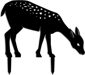 Decoratiune gradina GAZELLE 01, negru, metal, 72x49 cm