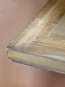 Consola din lemn masiv cu 2 sertare, finisaj natural, Marseille