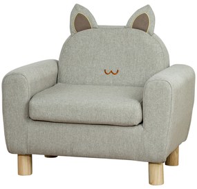 HOMCOM Sillón Infantil Mini Sofá pentru Copii de +3 Ani cu Șezut Căptușit și Brațe Căptușite 61x42x53 cm Maro | Aosom Romania