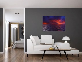 Tablou cu mare și păsări (90x60 cm)