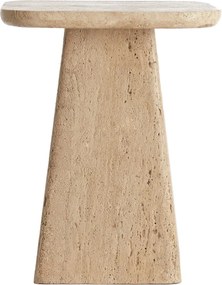 Măsuță auxiliară cu blat din piatră 40x40 cm Kepami – Light & Living