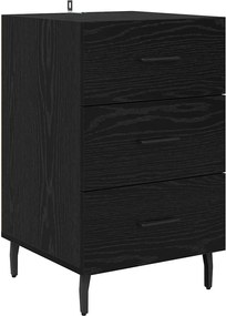 vidaXL Dulap de noapte Stejar Negru 40 x 40 x 66 cm Lemn compozit