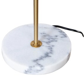 Lampă de masă din alamă cu abajur din catifea maro 35cm - Kaso