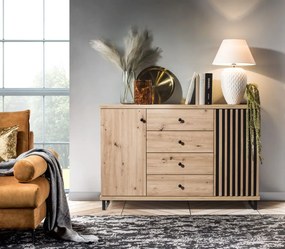 Comoda KOLI C-4, stejar artisan