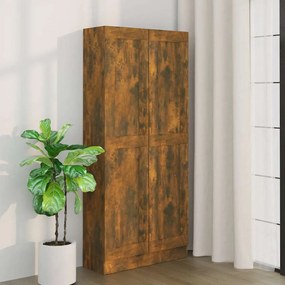 vidaXL Bibliotecă, stejar fumuriu, 82,5x30,5x185,5 cm, lemn prelucrat